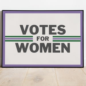 Suffragettes | Votes For Women | Girl Power Wall Art | Purple Pink Red Print | A0 A1 A2 A3 A4 A5 | Feminist Poster | Empowered Women Politic