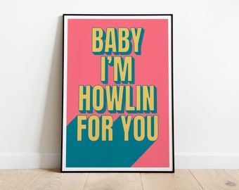 The Black Keys | Howlin For You | Lyrics Print | A3 A4 A5 | Unframed Indie Rock Band Music Art | Concert Typographic Poster|Alternative Gift