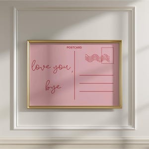 Stampa Love You Hallway / Arte murale con paesaggio / Stampa vintage dipinta a mano con cartolina / Arte decorativa da parete retrò / Stampe per camera da letto