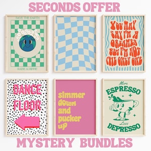 Discounted Seconds Sale - Mystery Bundles (Minimum of 5 prints) | Imperfect Prints | Wall Art Decor | Gallery Wall Set | Poster Set