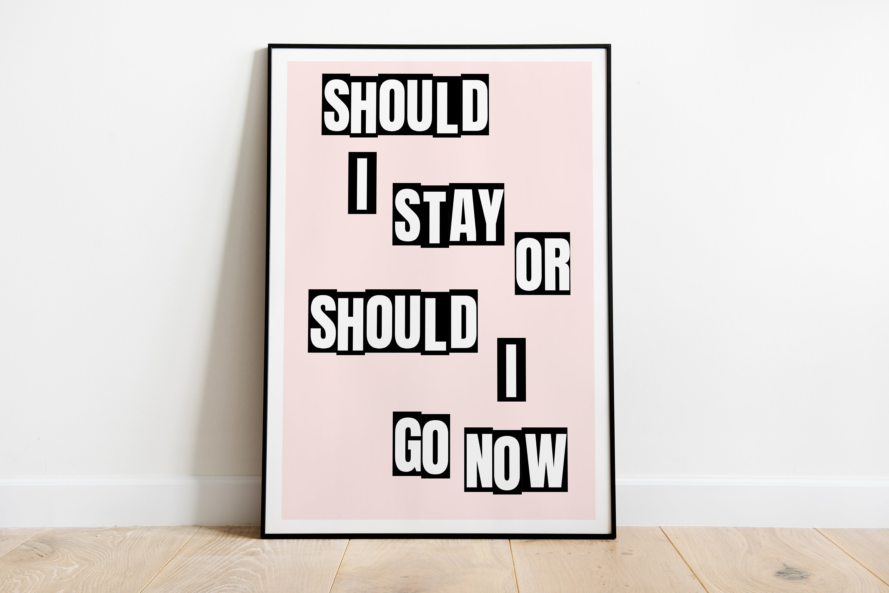The Clash Should I Stay or Should I Go Lyrics Print A3 Etsy UK