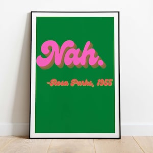 Rosa Parks Nah L Civil Rights Poster L Pink Print L A0 A1 A2 A3 A4 A5 L ...