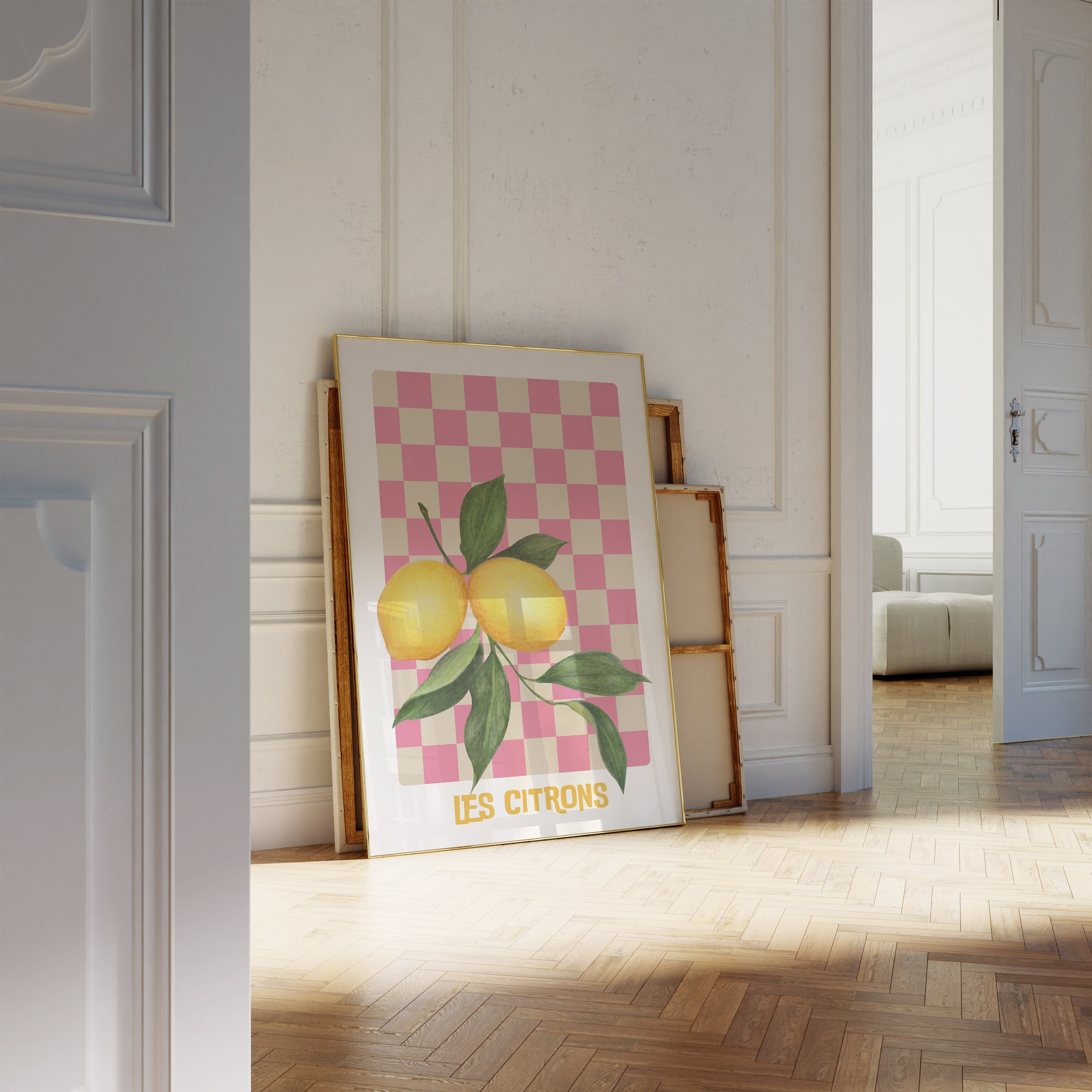 Lemons Print | Les Citrons Kitchen Wall Poster | Retro Food Art l Dining Room | Italian Food | Cool Wall Art | A0 A1 A2 A3 A4 A5