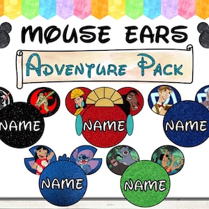 Adventure Pack Mouse Ears (Editable Name Tags)