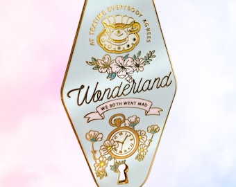 Wonderland Mini Motel Enamel Keychain