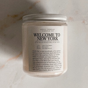 Welcome To New York (Vanilla Scent) 8 oz Candle
