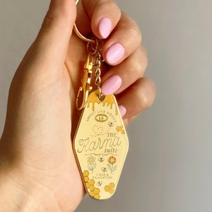 Karma Suite Like Honey Vibes & Relaxation Mini Motel Enamel Keychain image 5