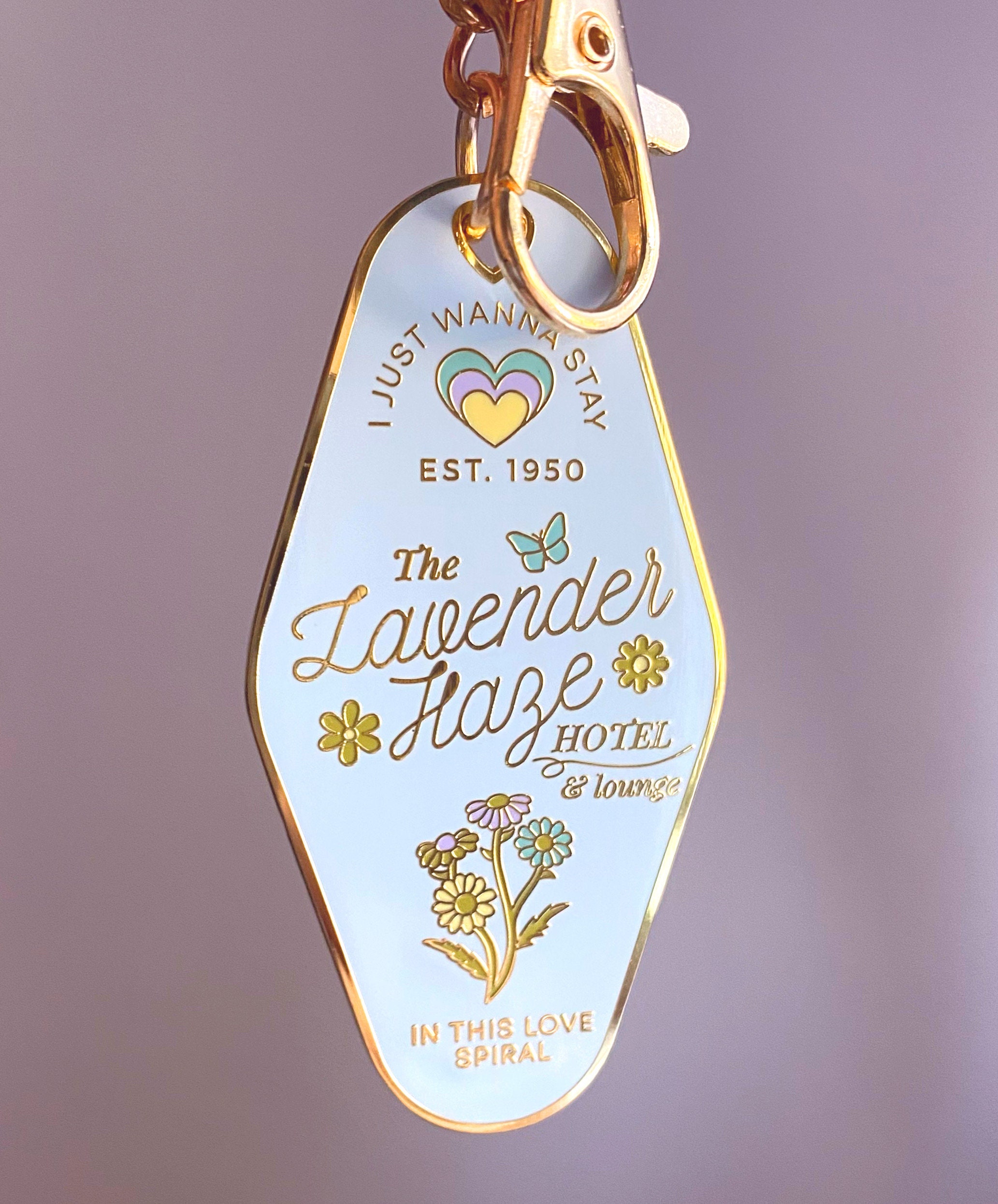 Swirl Metal Key Ring Tag - 2