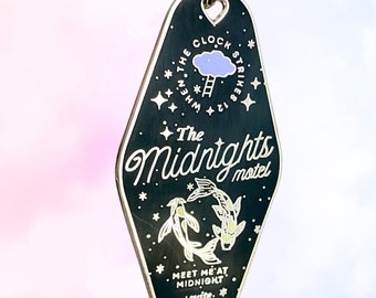 Black Midnights Mini Motel Enamel Keychain