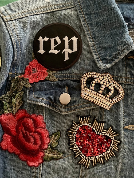 Rep Reputation Black & Silver Embroidered Patch Made to Order 