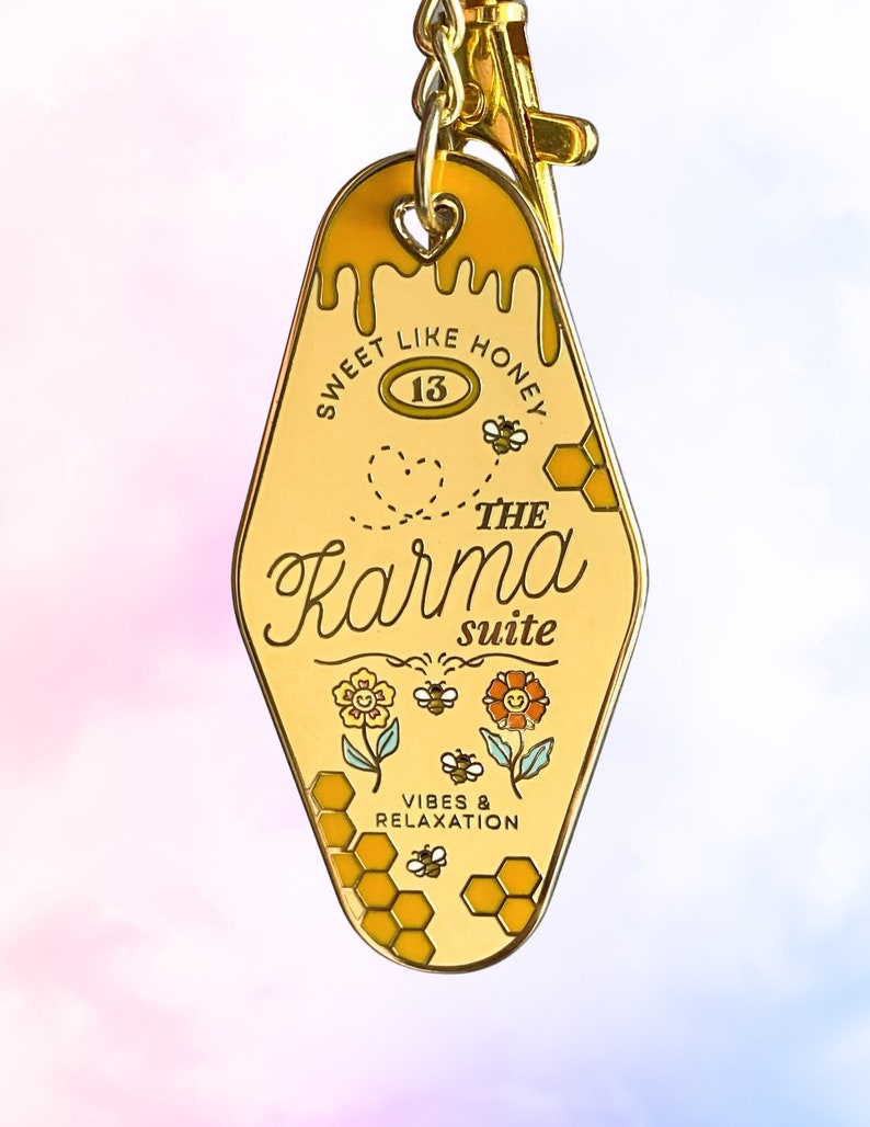 Karma Suite Like Honey Vibes & Relaxation Mini Motel Enamel Keychain Just the Keychain