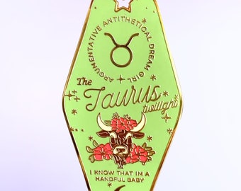 Taurus Mini Motel Enamel Keychain