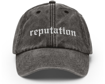 Reputation Embroidered Vintage Hat Made To Order