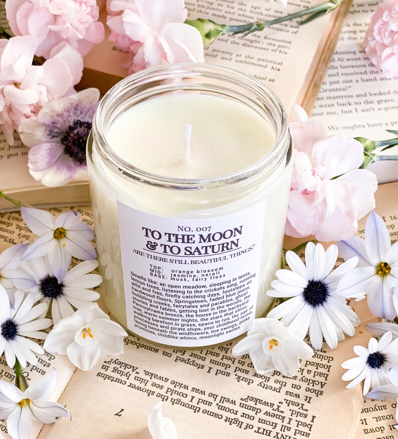 To The Moon & To Saturn Orange Blossom Fairy Floss 8 oz Candle image 5