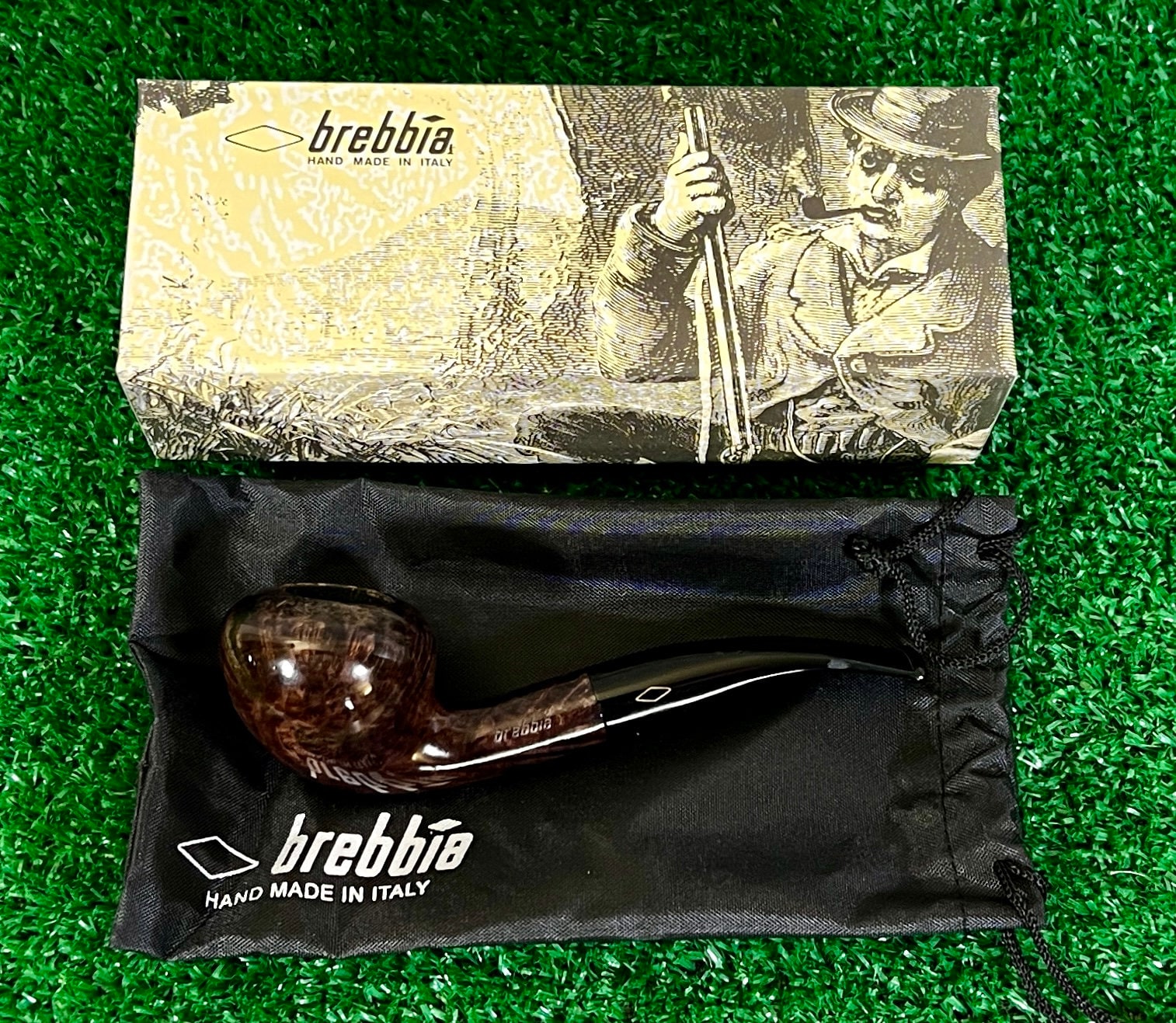 Brebbia tobacco pouch (cognac) - La Pipe Rit