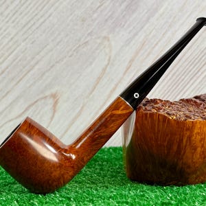 Beautifully Grained Kaywoodie Carburetor 1940’s-1954 Lrg. Billiard Vintage Pipe. Excellent Condition & Prof. Restored.  4 Hole Stinger.