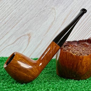 Connoisseur by Ed Burak Freehand Billiard Vintage Pipe 1974-1981 NYC, USA Made, Very Near Mint, Hardly Smoked, Flame Grained, Unique Shape