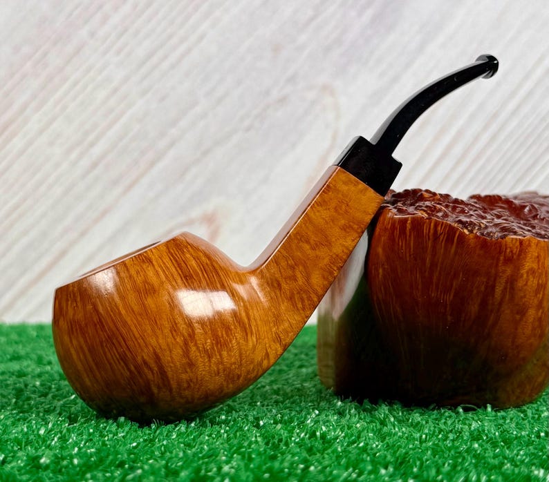 Posella 3 Star Smooth Natural Finish Bent Apple w/ Square Shank