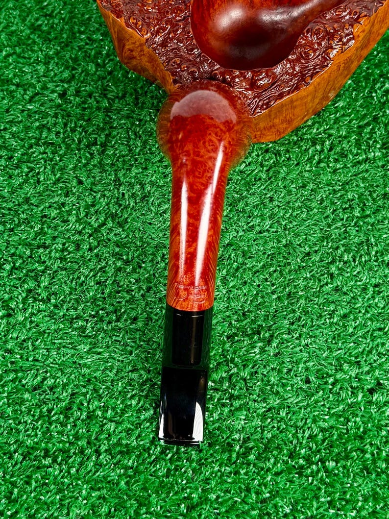 Poul Winslow Bent Dublin (B) 9mm Straight Grained Estate Pipe. Very High Grade & Hand Made, Hand Cut Stem. image 5