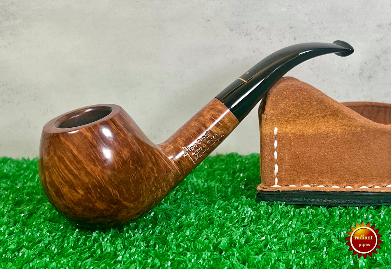 Danish Estates: Tao Bent Apple with Silver Band (9mm) (Unsmoked) Tobacco  Pipe