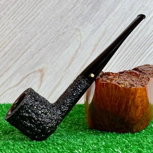 Darnell Old Briar (Gasparini) 480 Pot Shape Vintage Pipe UNSMOKED 1980’s Italy, Deep Craggy Rusication, Red Undercoat, Euro Market Import