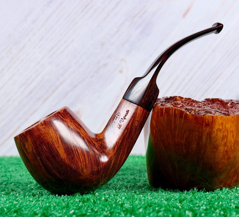 Luigi Viprati Large Bent Billiard w/ Diamond Shank Estate Pipe