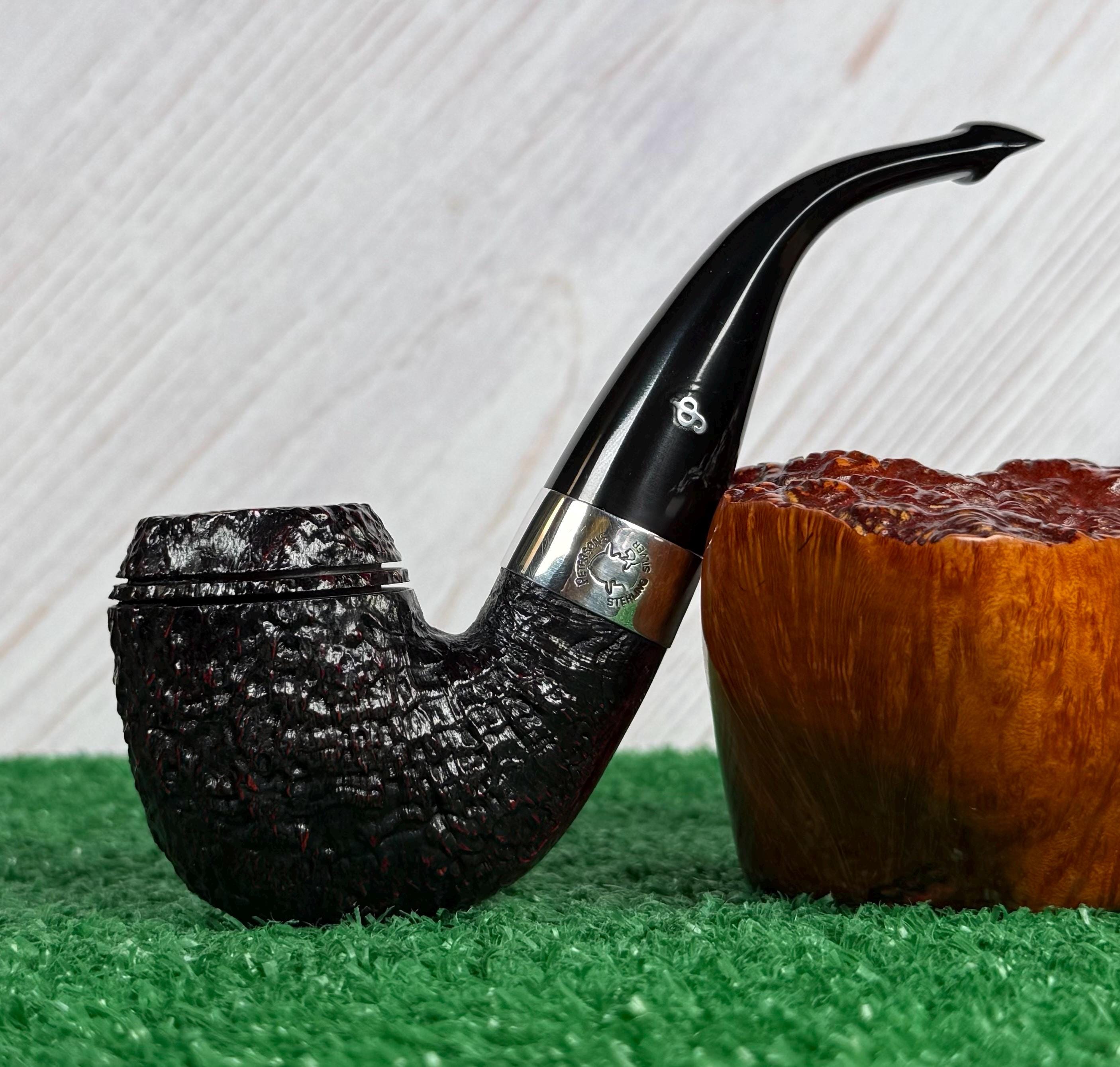 Peterson Sherlock Holmes Baskerville PSB Full Bent Rhodesian W/ Silver in Near Mint Condition