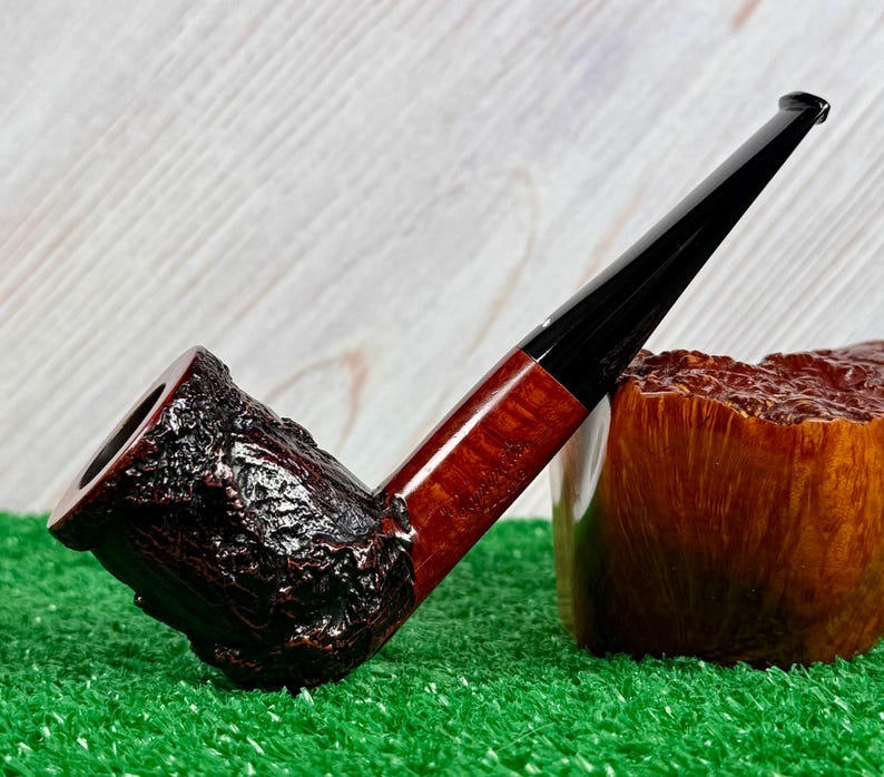 Caminetto New Dear (2016) Wax Drip Carved Billiard Briar Estate Pipe