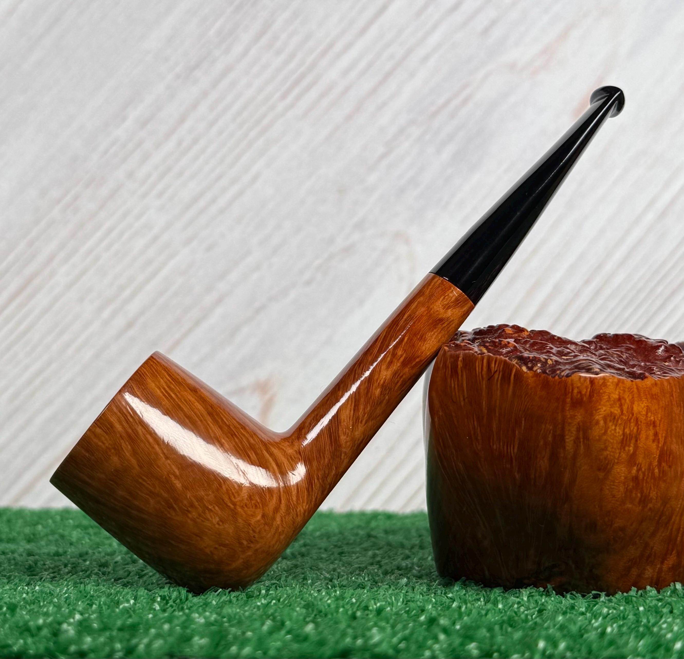 Radice Clear Smooth Billiard w/ Oval Shank Estate Pipe in Near Mint Condition With Straight Grain