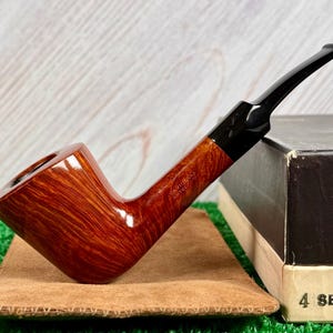 Savinelli Autograph 5 Smooth Dublin Premium Pipe.  Straight Grain Stunner + Box & Sleeve!