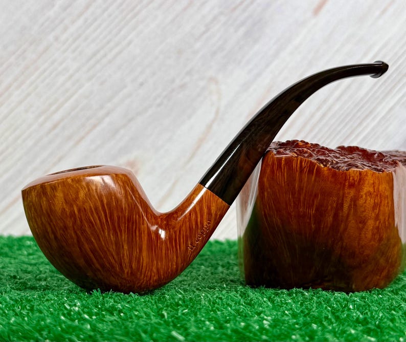 IL Ceppo (5) Smooth Bent Estate Pipe w/ Beautiful Flame Grain in Excellent Condition