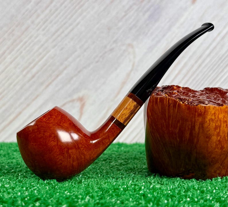 Stanwell Zebrano (SVEN BANG Designed) 179 Smooth Apple, Oval Shank & Stem w/ Zebra Wood