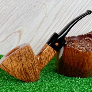 Outstanding Moretti XL Pickaxe (2013), New & Unsmoked w/ Amazing Flame Grain and Birds Eye Grain All Over.  Mint, with original sock.  Italy