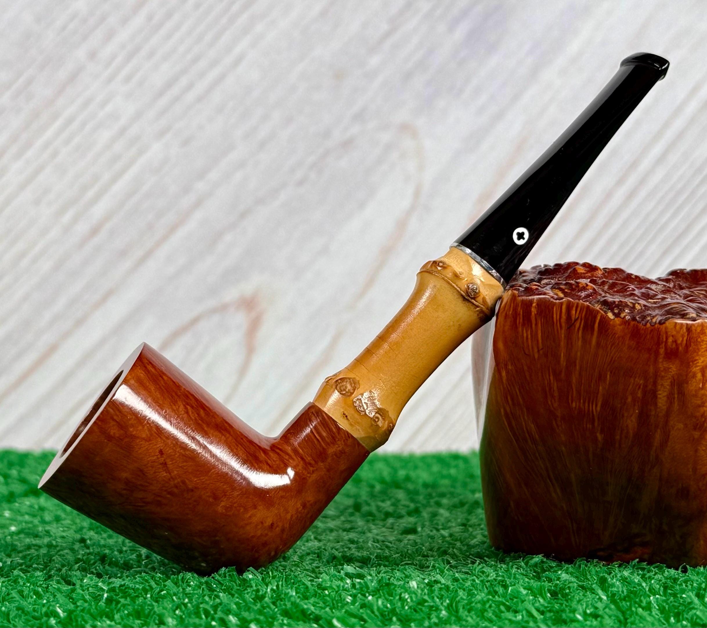 Kaywoodie Mandarin Bamboo Shank Dublin Vintage Pipe (UNSMOKED!) 4 Hole 1950’s Briar
