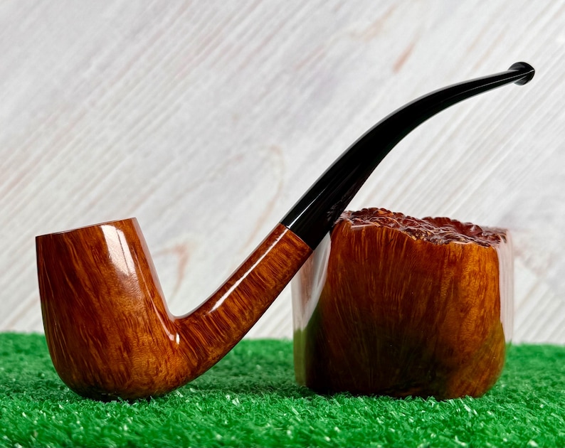 Dirk Claessen Swan Neck Bent Billiard Briar Estate Pipe with Great Straight Grain