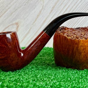 Outstanding! Pre 1970’s Savinelli Punto Oro 6006KS Bent Billiard Pipe in MINT Condition, Unfiltered Ebonite Stem w/ High Grade Briar. Italy