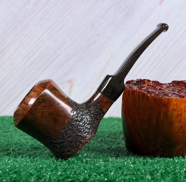 Ranz Freehands (Ron Smith) Cherrywood Estate Pipe w/ Cumberland Stem