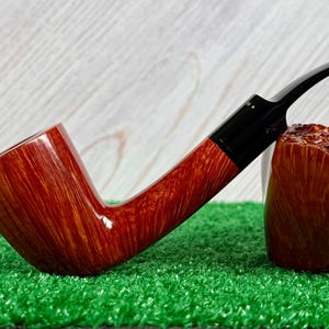 Poul Winslow Bent Dublin (B) 9mm Straight Grained Estate Pipe. Very High Grade & Hand Made, Hand Cut Stem. image 2