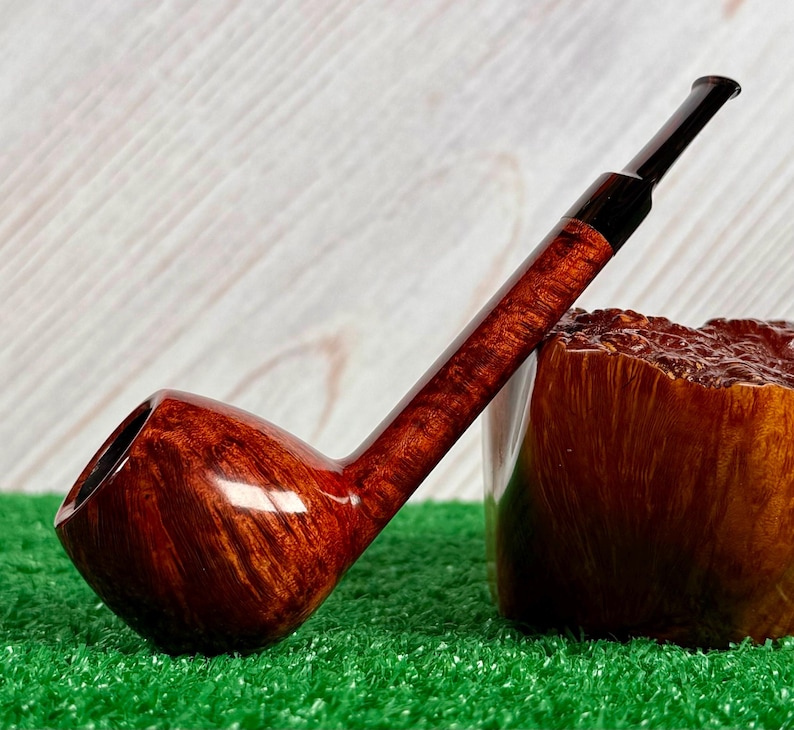 Andrey Cherepanov GNOM Rare Early Brandy Artisan Estate Pipe, Gorgeous Grain, Barely Smoked & Quite Hard to Find