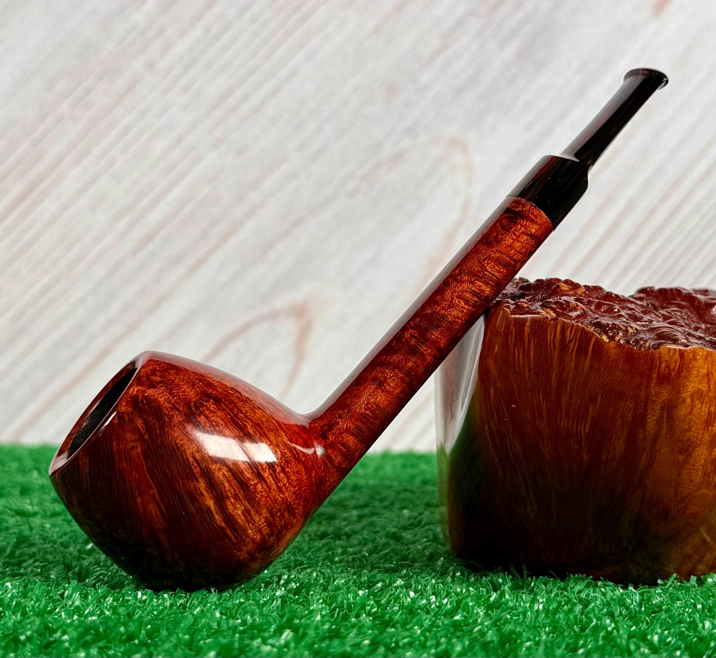 Andrey Cherepanov GNOM Rare Early Brandy Artisan Estate Pipe, Gorgeous Grain, Barely Smoked & Quite Hard to Find