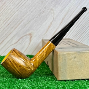 Rare Gordon De Luxe Elite Grain 1940’s UNSMOKED Billiard w/ Box ‘Glasschaum Bowl,’ Inter-War Period. Very Interesting Golden Era American
