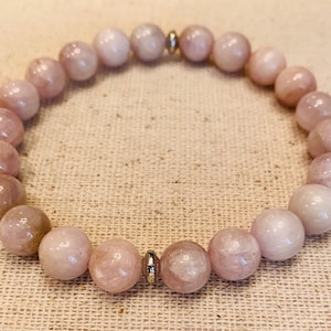 Lavender Kunzite Bead Stretch Bracelet