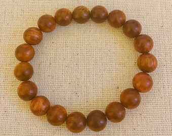 Dark Rosewood Chunky Stretch Bead Bracelet