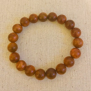 Dark Rosewood Chunky Stretch Bead Bracelet