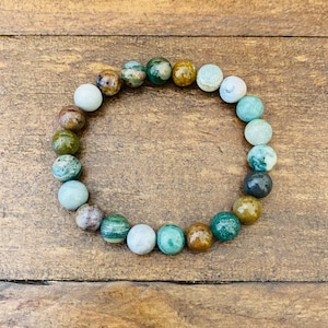 Ocean Jasper Stretch Bead Bracelet