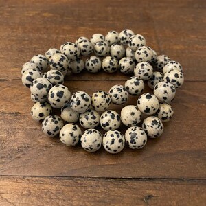 Dalmatian Jasper Chunky Bead Stretch Bracelet