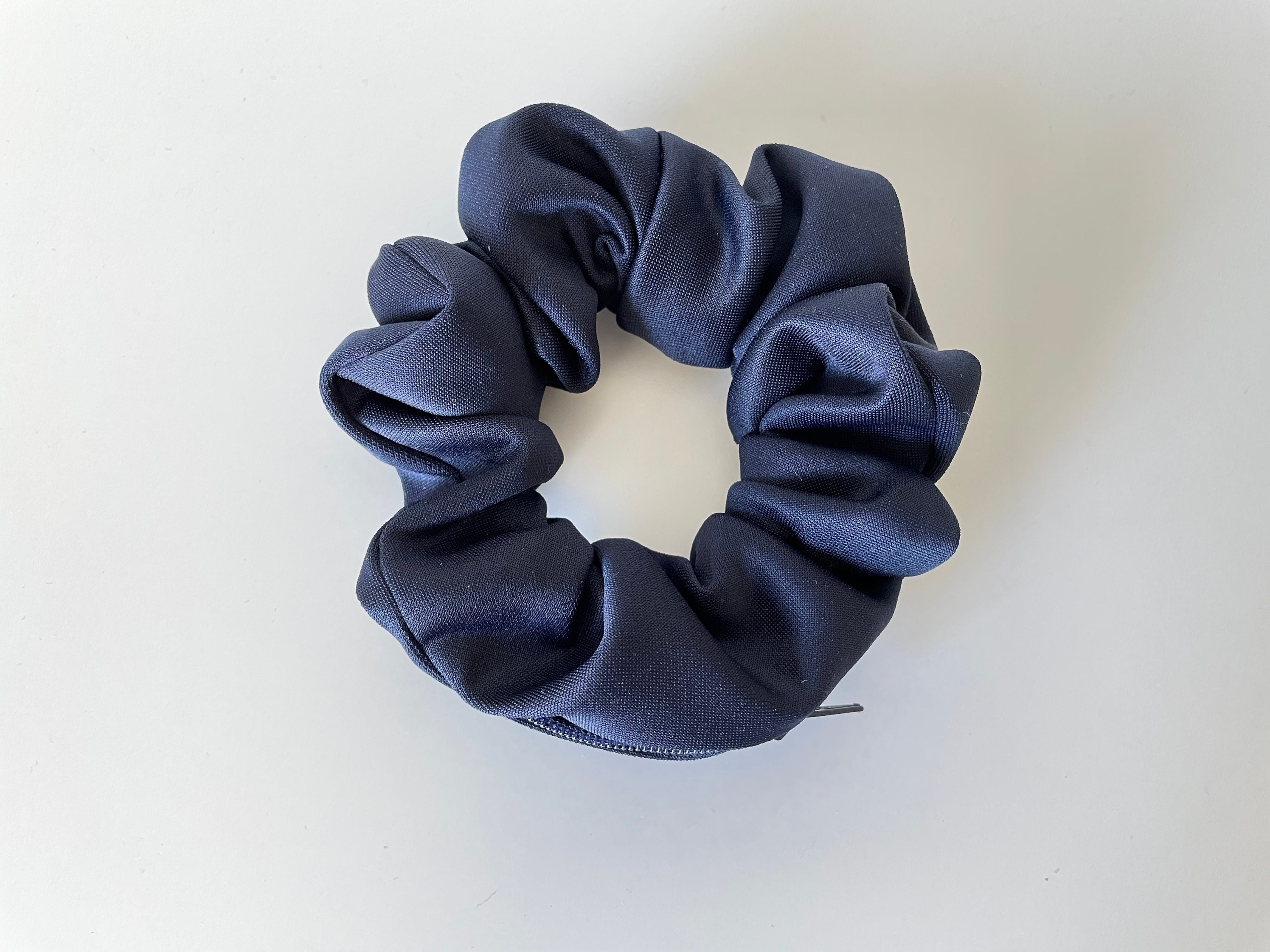 Navy Blue Zipper Scrunchie / Blue Scrunchie / Pocket Scrunchie Etsy