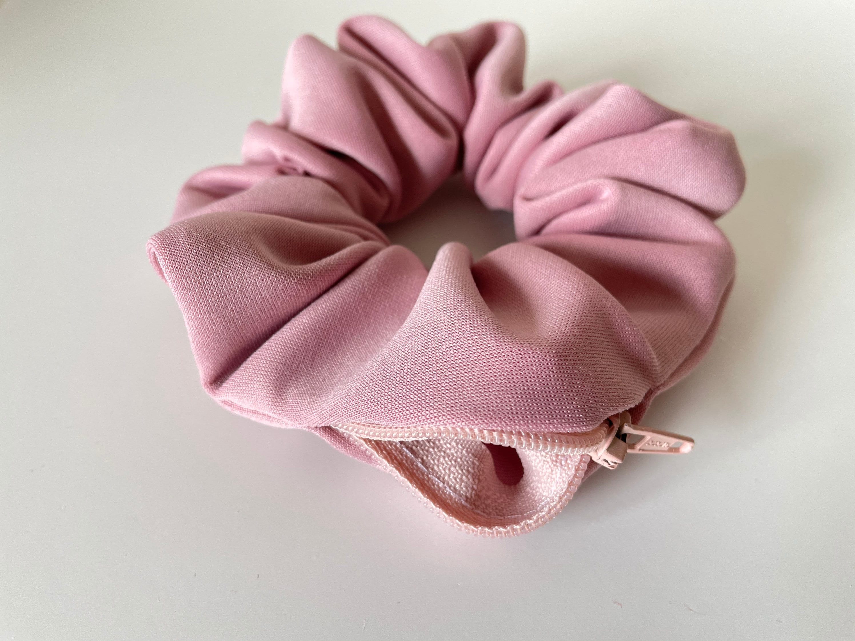 Zipper Scrunchie / Scrunchies with pocket / Pocket Scrunchie / Etsy