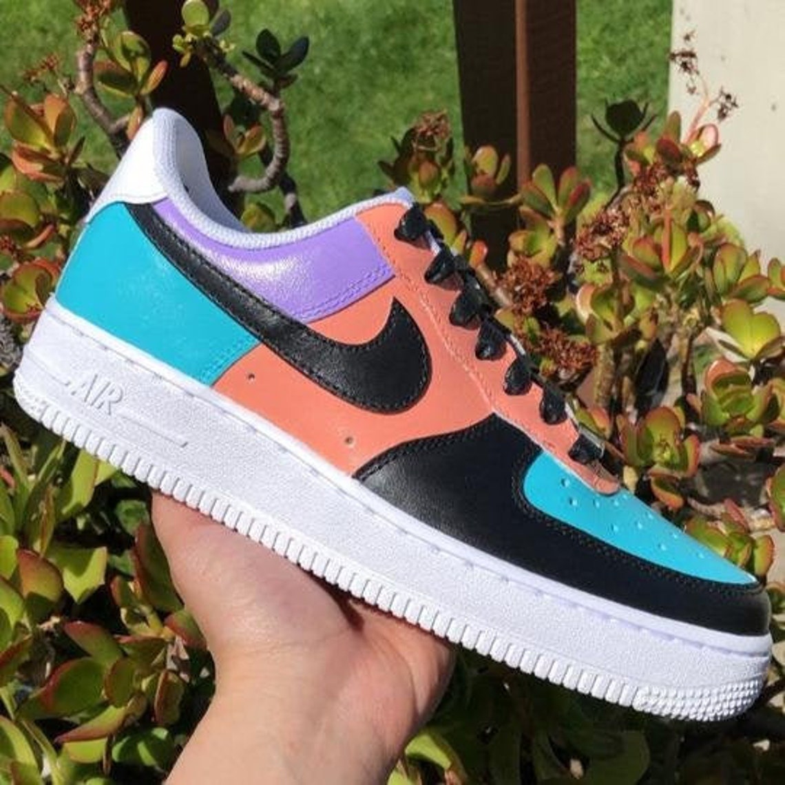 Color Block Air Force 1 Custom | Etsy