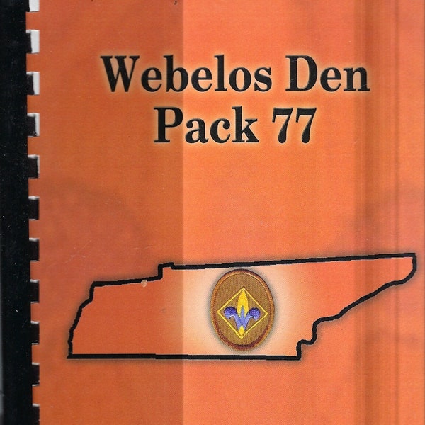 Dandridge Tennessee vintage Boy Scouts Webelos Cookbook TN Community Favorite Recipes Collectible Memorabilia Souvenir Rare Local Cook Book